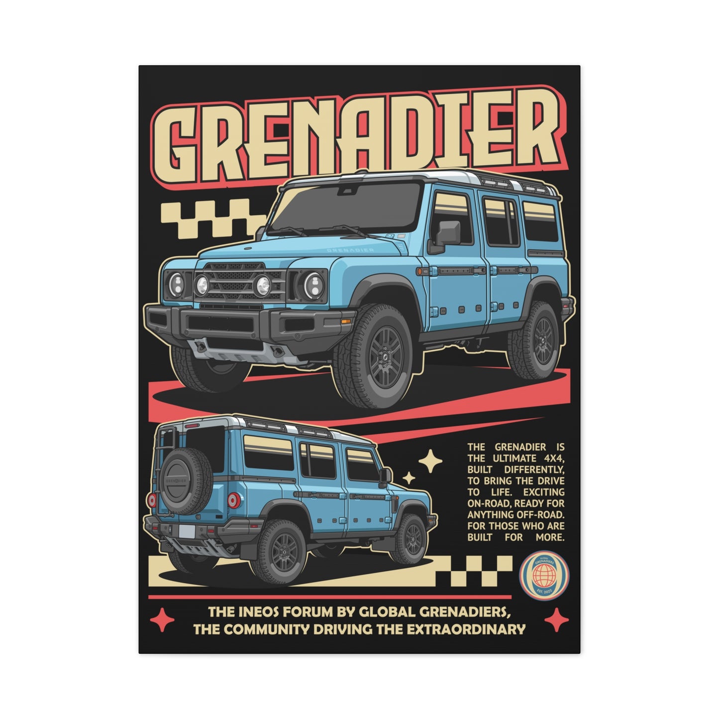 Canvas Print Grenadier Pop Art