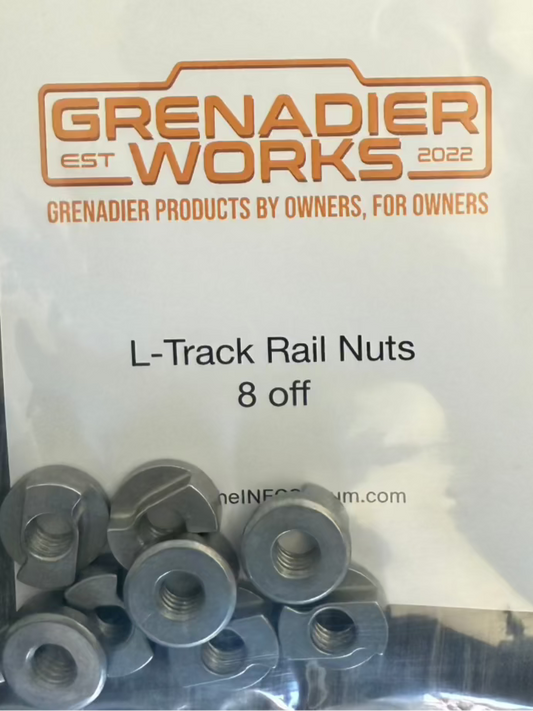 Custom designed M8 Aluminum Airline L Track Accessory Nuts 8-pack